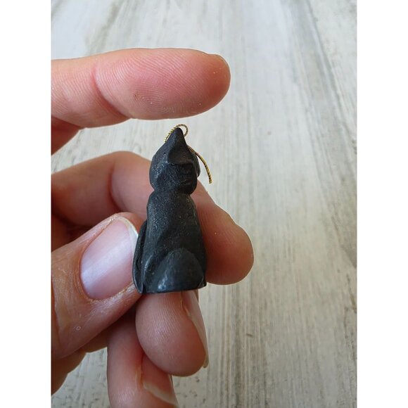 Dept 56 polliwoggs mini cat ornament Halloween kitten shabby chic tree table top - Picture 5 of 7